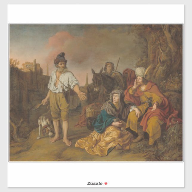 Sticker Lévite et sa concubine à Gibeah, Ancien Testament (Feuille)