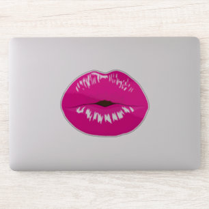 Sticker Lèvres roses chaudes Illustration brillante
