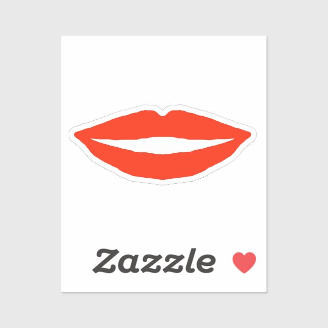 Sticker Lèvres rouges amusantes (Feuille)