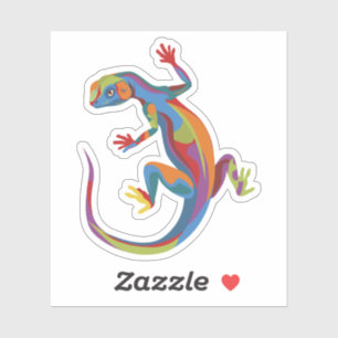 Sticker Lézard Peint