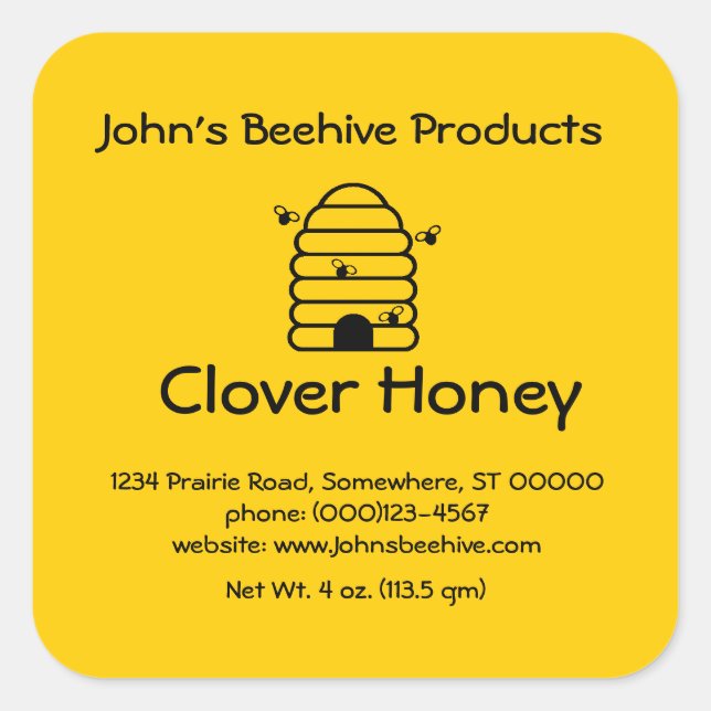 Sticker (lg sq)- Honey Business (Front)