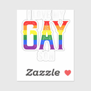 Sticker LGBT Love Fils Gay - Gay pride en tenue Gay pride