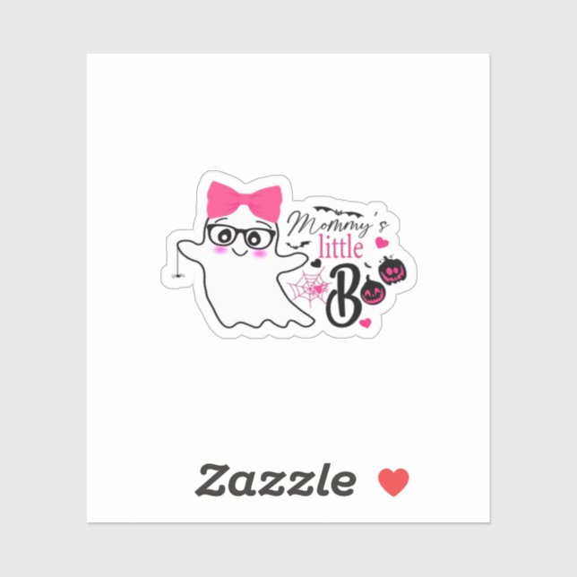 Sticker L'Halloween du Boo de maman (Feuille)