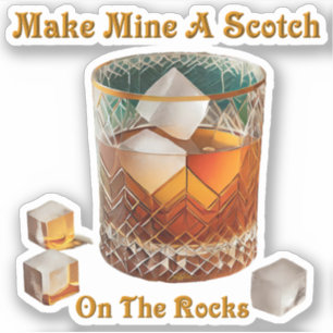 Sticker L'Heure Du Cocktail Faire De Moi Un Scotch Sur Les
