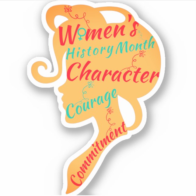 STICKER L'HISTOIRE DES FEMMES MOIS CARACTÈRE ENGAGEMENT DU (Devant)