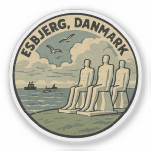 Sticker L'Homme d'Esbjerg Rencontre la Mer