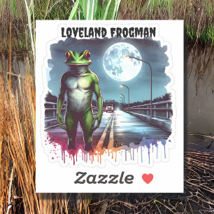 Sticker L'homme-grenouille de Loveland   Cryptide de l'Ohi