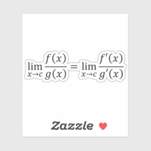 Sticker L'Hopital's Rule - Math And Calculus Basics