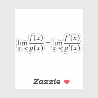 Sticker L'Hopital's Rule - Math And Calculus Basics