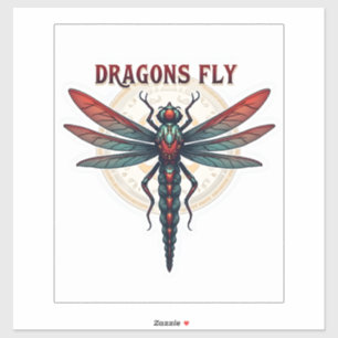 Sticker Libellule Steampunk Usinée Cool - Les Dragons Vole