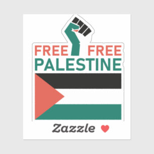 Sticker Libérez la Palestine libre. Arrêter la guerre