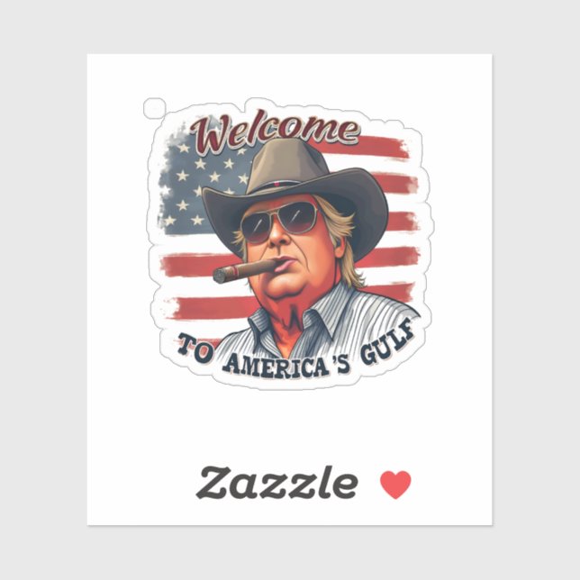 Sticker Liberté pour Trump américain du Golfe (Feuille)