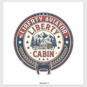 Sticker Liberty Aviator Patriotique Aviation Patriotique V