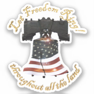Sticker Liberty Bell - Let Freedom Ring