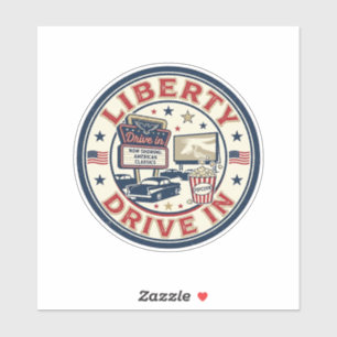 Sticker Liberty Drive In Patriotique Patriotique Drive In