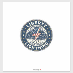 Sticker Liberty Lightning Patriotique Tempête Patriotique