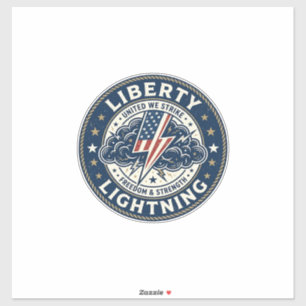 Sticker Liberty Lightning Patriotique Tempête Patriotique