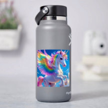 Licorne arc-en-ciel ailée dansante