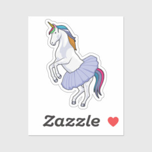 Sticker Licorne au ballet avec jupe