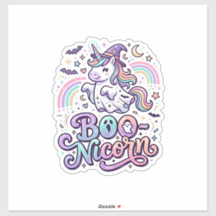 Sticker Licorne Boo-licorne Vecteur Premium Conception Vec