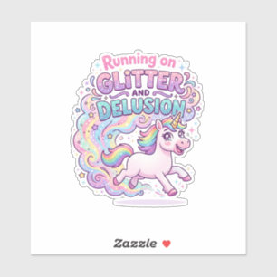 Sticker Licorne courant sur Brillant et Illusion Charme M
