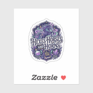 Sticker Licorne Ensorcelle Chevaux et Corne Artwork POD Pr