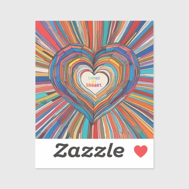 Sticker Lié par Coeur (Feuille)