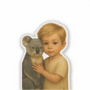Sticker Lien de la nature sauvage et de l'innocence (Koala
