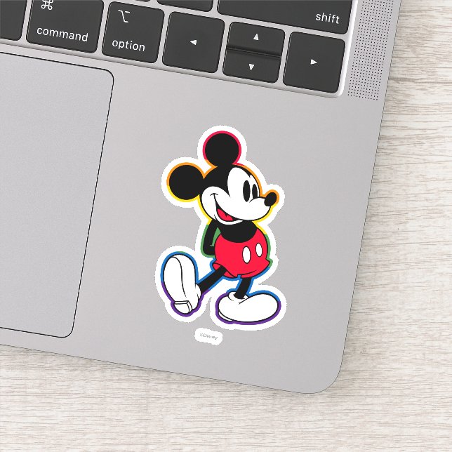 Sticker Ligne Arc-en-ciel classique Mickey (Détail)