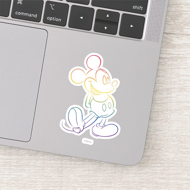 Sticker Ligne Arc-en-ciel classique Mickey (Détail)