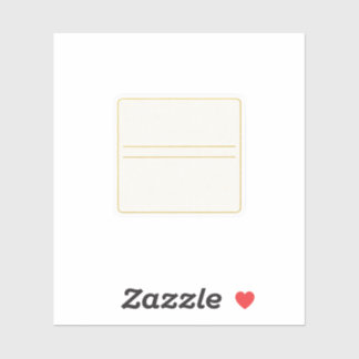 Sticker Ligne d'or de luxe cadre partagé Mariage Autocolla