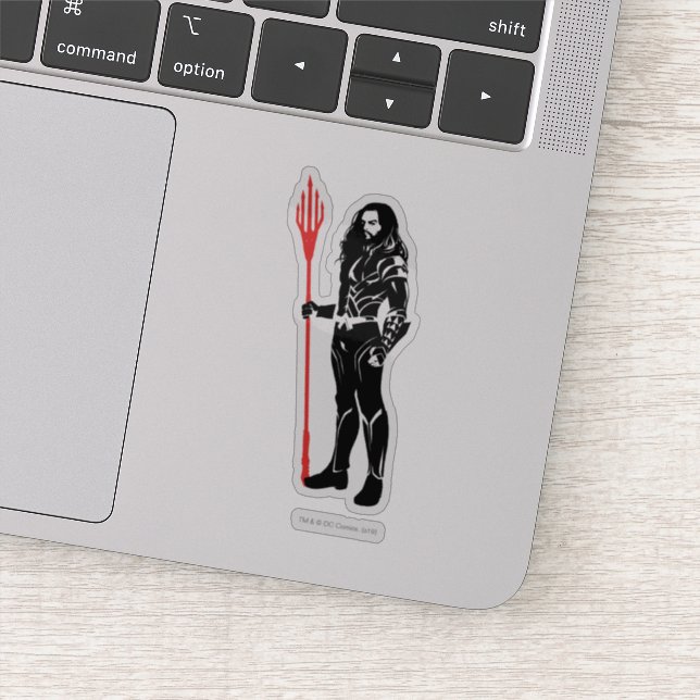 Sticker Ligue de Justice | Aquaman Pose Noir Pop Art (Détail)