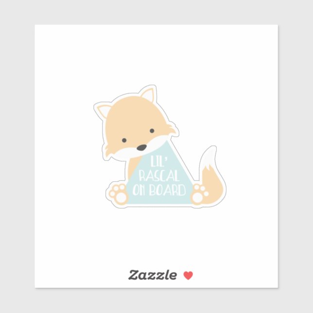 Sticker Lil' Rascal Baby À Bord (Feuille)