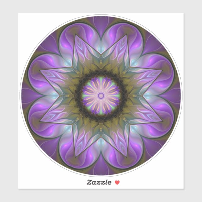 Sticker Lilac Soirée Mandala (Feuille)