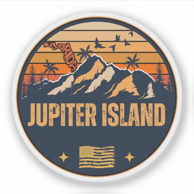 Sticker L'île de Jupiter, Floride (Devant)