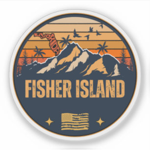 Sticker L'île Fisher, Floride