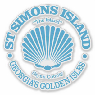 Sticker L'île St Simons (coquillage)