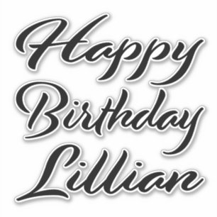 Sticker Lillian Nom Prénom Anniversaire de l'autocollant n