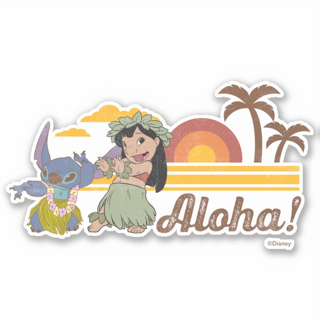 Sticker Lilo et Stitch | Aloha (Devant)