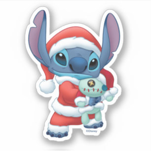Sticker Lilo et Stitch  Stitch du Père Noël