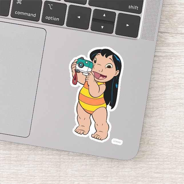 Sticker Lilo & Stitch Lilo prend une photo (Détail)