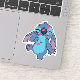 Sticker Lilo & Stitch   Stitch Couvert dans les baisers
