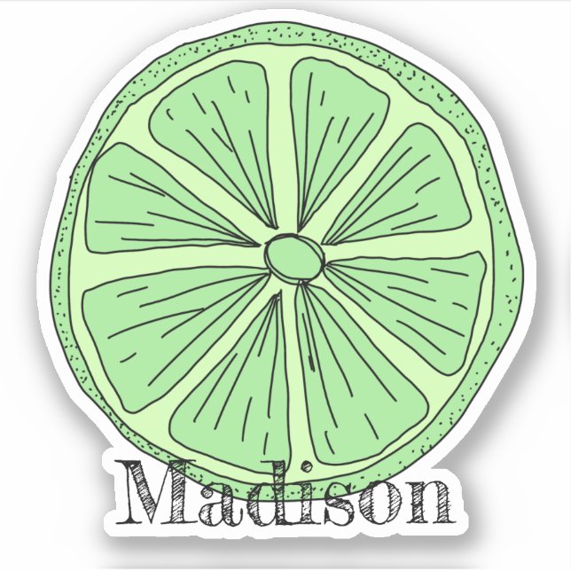 Sticker Lime personnalisé (Devant)