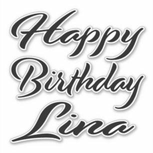 Sticker Lina Nom Prénom Anniversaire de la Broderie noire