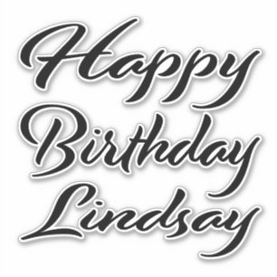 Sticker Lindsay Nom Prénom Anniversaire de l'autocollant n