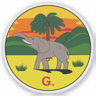 Sticker L'insigne de la colonie et du protectorat de Gambi