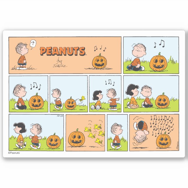 Sticker Linus & Lucy | Chanter Jack-O-Lantern (Devant)