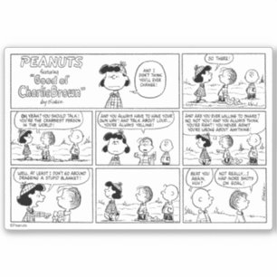 Sticker Linus raconte Lucy Elle est Crabby
