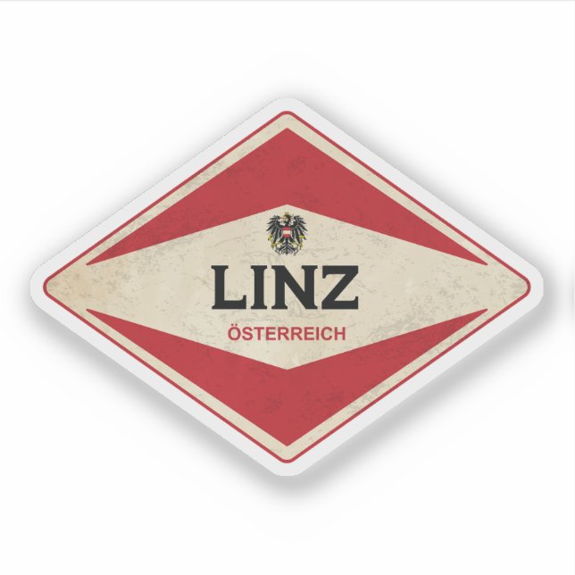 Sticker Linz Autriche Vintage (Devant)