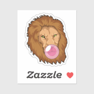 Sticker Lion avec gomme Bubble